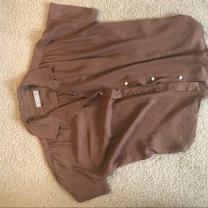 Brown Silk Shirt